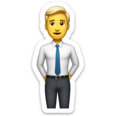 Man with a big head and slim waist but too proud to ask for help  sticker