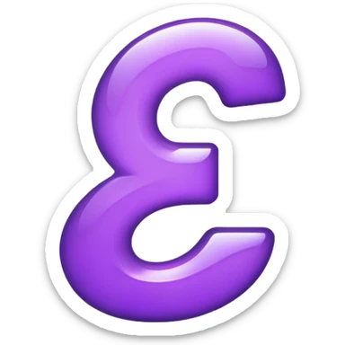 The number 1 in purple color  sticker