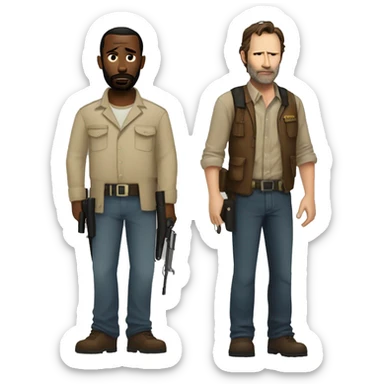 Morgan Jones and Rick Grimes sticker