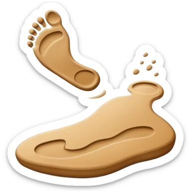 A single small human footprint, representing the first easy step in a journey sticker