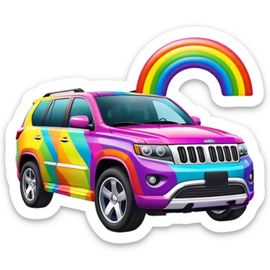 lisa frank suv sticker