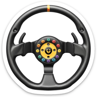 F1 steering wheel sticker