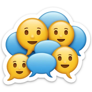 A minimalist emoji-style icon representing wordplay — symbolizing creativity with language. It features an open book or speech bubble merging with playful letters or word fragments, forming a clever visual pun. sticker