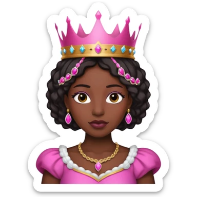  Black Queen Pink Crown sticker