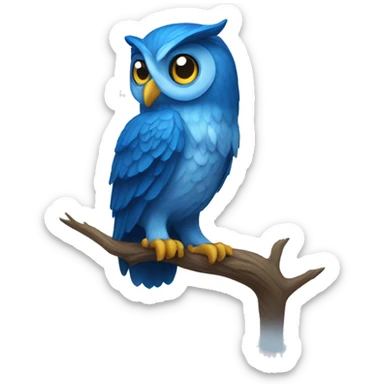 blue owl sticker