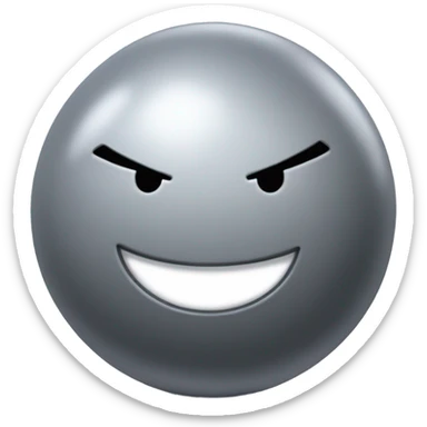 Gray Metal cute Kirby ball driving on 4 car wheels sticker