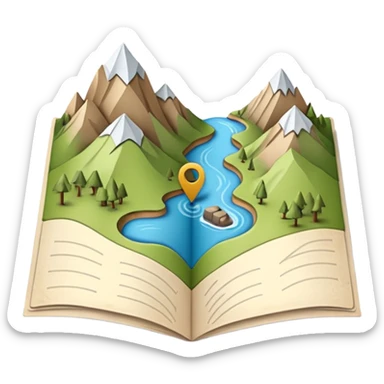 Map for hiking sticker