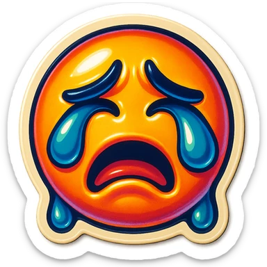 crying 
 sticker