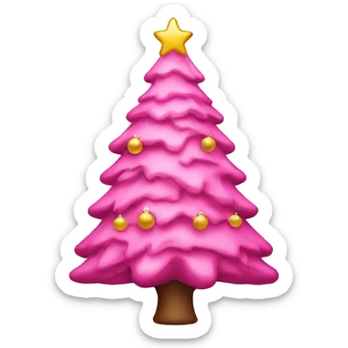 Pink Christmas tree  sticker