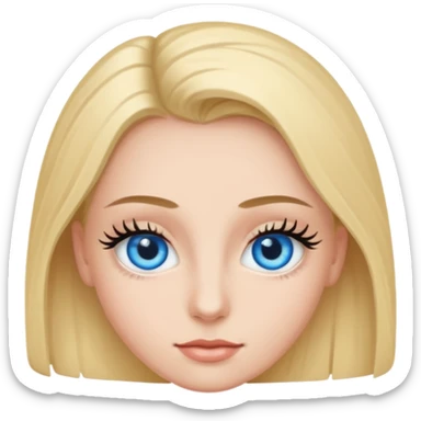 Eyelashes blue eyes sticker