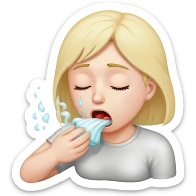 Person vomiting sticker
