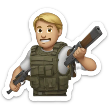 2 hommes qui se battent sticker