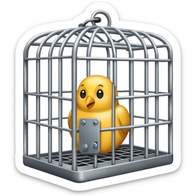 iPhone locked in cage sticker