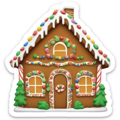 Gingerbread house sticker