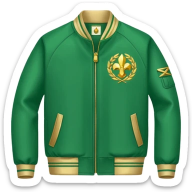 green "master's" jacket emoji sticker