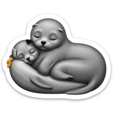 Seal sleeps sticker