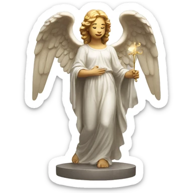 Angel statue sticker