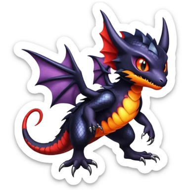 Shiny Epic Badass Evil Noibat-Salandit-Litten-Hybrid sticker