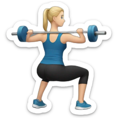 Weighted squat sticker