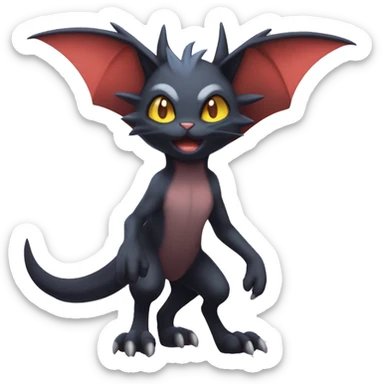  Kawaii Edgy Cool Beautiful Noivern-Nargacuga-Litten-Bat-Cat full body sticker