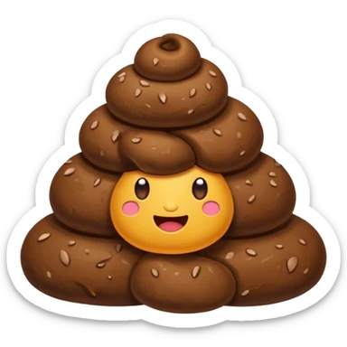 poop with no face sticker