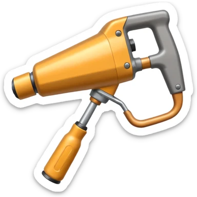 Pneumatic hammer swinging and dust particles sticker