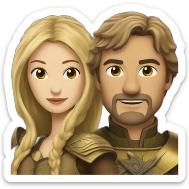jaime and cersei sticker