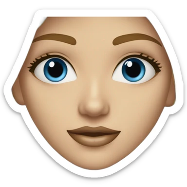 Mujer rubia guapa ojos azules moderna media melena sticker