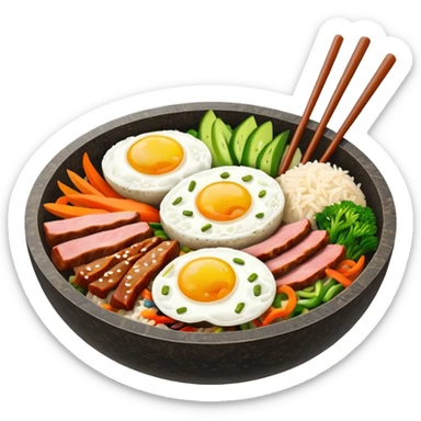 Create an emoji for Korean ishiyaki bibinba   sticker
