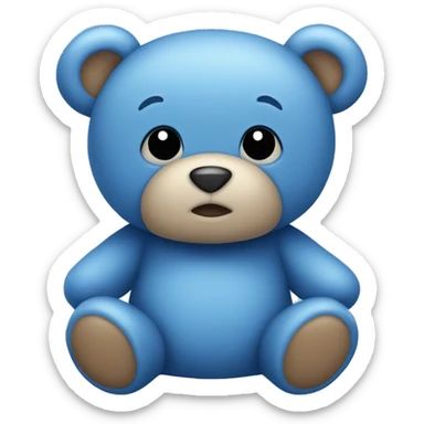Blue teddy bear  sticker