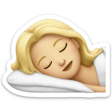 Blonde girl sleeping  sticker