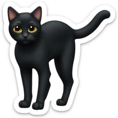 all-black-cat-body-cut-tail sticker