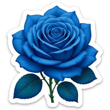blue rose with eyes and smile no face sticker