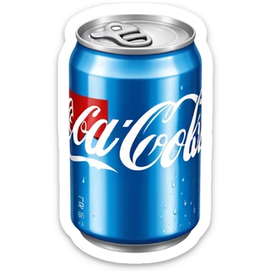 blue can coke sticker