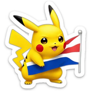 pikachu with equatorian flag sticker