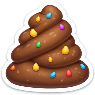 Caca multicolore  sticker