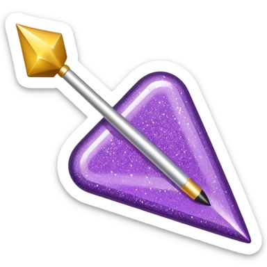 flecha para direita com glitter e roxa > sticker