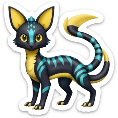 Shiny Salandit-Umbreon-Genet-Noivern-Noibat-Serval-Hybrid (Full body) sticker