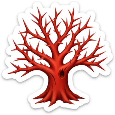 red thorn tree sticker