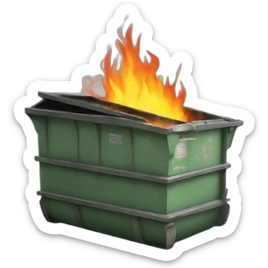dumpster-fire sticker