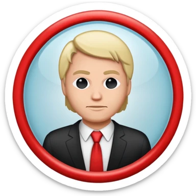 emoji Frontière avec une bulle marqué Ban en rapport avec un serveur gta rp sticker