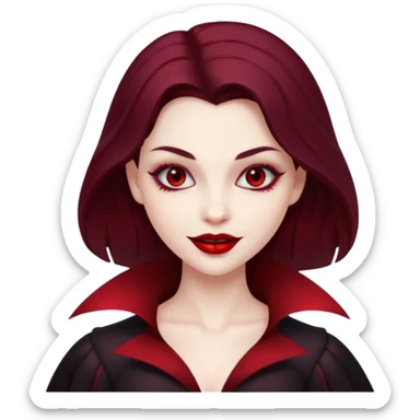 Girl vampire with a seductive smile sticker