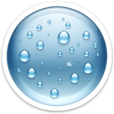 a close-up of a glass surface covered with small water droplets and light fog, as if from steam or humidity — some droplets sliding down slowly — soft reflections and blurred transparency give a realistic misty look — clean, glossy design with gentle lighting sticker