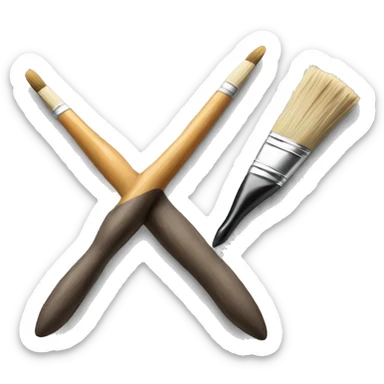 A from with a paintbrush sticker