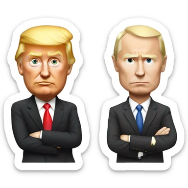 Donald Trump versus  Putin sticker