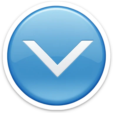 Give me a blue color round shape right emoji like verification tick sticker