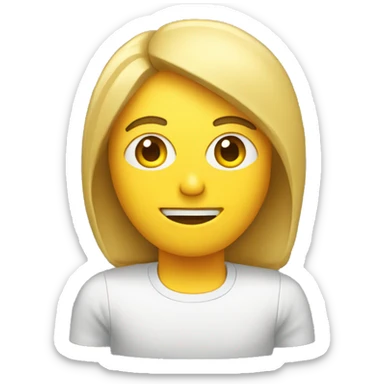 persona trabjando en un computador sticker