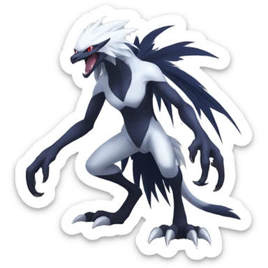 Edgy Cool Nargacuga-Absol-Pokémon Full Body sticker