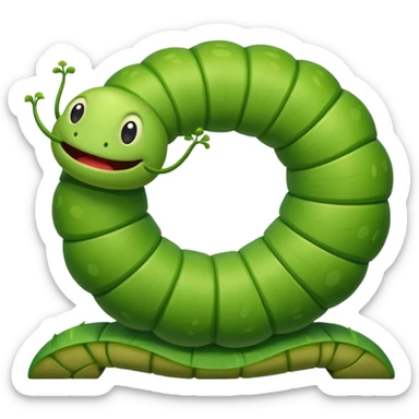 Inchworm with arch sticker