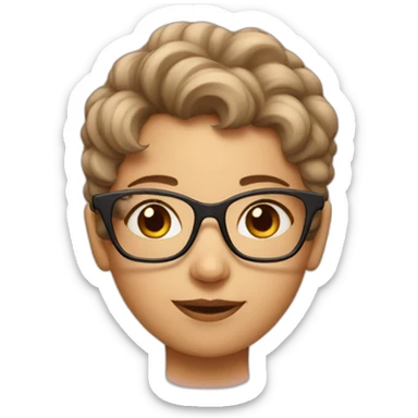 Girl with Greg hair and a mom of a Cild with glasses sticker